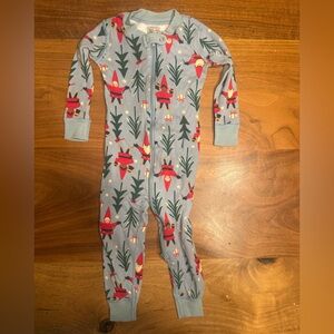 Hanna Andersson Holiday 2 Zip Sleeper in Holiday Harvest, size 2T